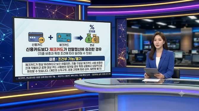신용카드보다 체크카드가 연말정산에 유리한 경우