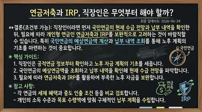 연금저축과 IRP, 직장인은 무엇부터 해야 할까?