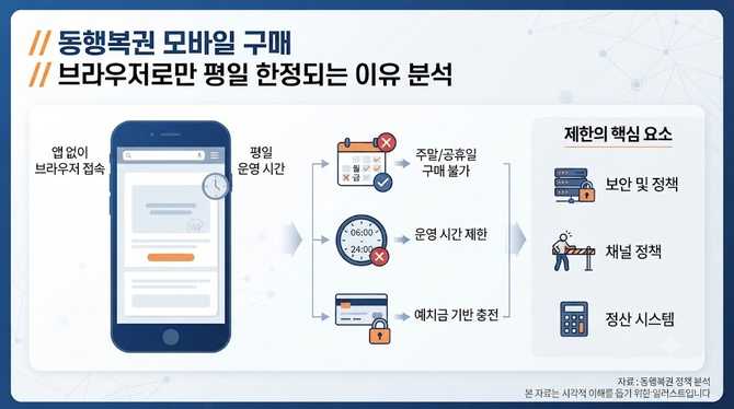 동행복권 모바일 구매, 브라우저로만 평일에 한정되는 이유