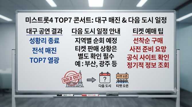 미스트롯4 대구 콘서트 매진 소식과 다음 도시 공연 일정 안내