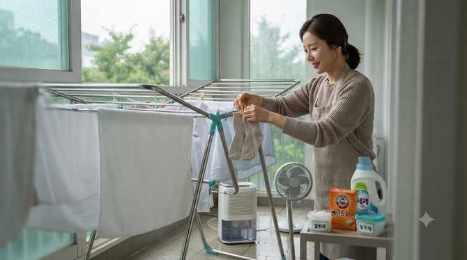 장마철 빨래 냄새 없애는 꿀팁 총정리
