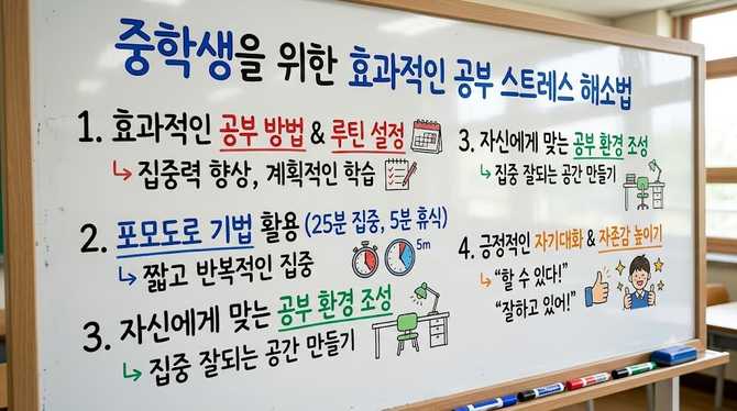 중학생을 위한 효과적인 공부 스트레스 해소법