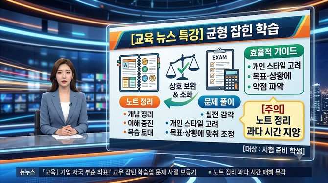 효율적인 공부법: 문제 풀이와 노트 정리의 균형 잡기