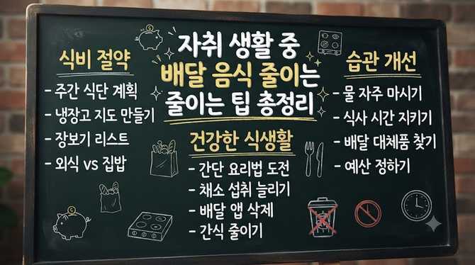 자취 생활 중 배달 음식 줄이는 팁 총정리