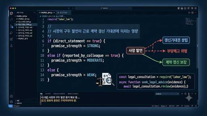 부당해고와 갱신기대권: 사장의 발언이 미치는 영향