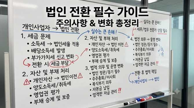 법인 전환 시 꼭 알아야 할 주의사항과 변화 총정리