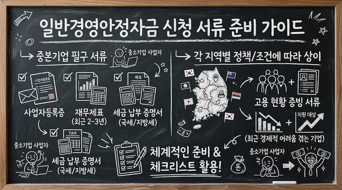 일반경영안정자금 신청을 위한 서류 준비 가이드
