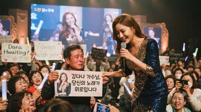 김다나의 감동적인 무대 이야기와 팬들의 응원