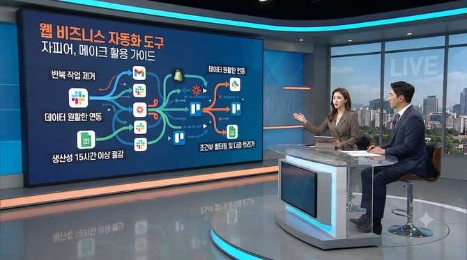 웹 비즈니스 자동화 도구 자피어 메이크 활용 생산성 가이드 | 온라인으로 인생역전