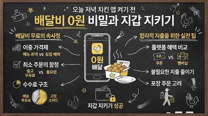 오늘 저녁 치킨 앱 켜기 전, 배달비 0원 비밀과 지갑 지키기