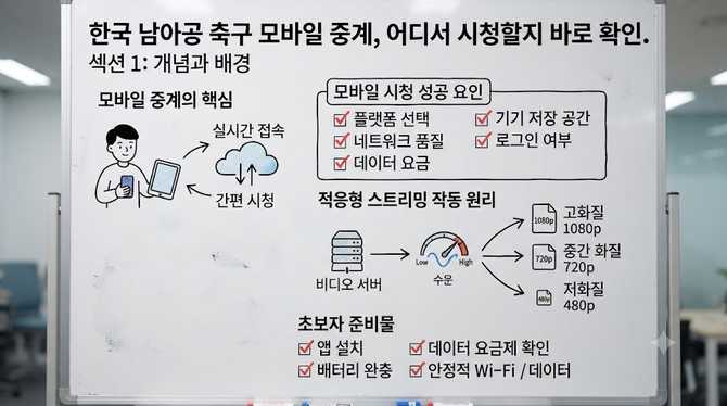 한국 남아공 축구 모바일 중계, 어디서 시청할지 바로 확인
