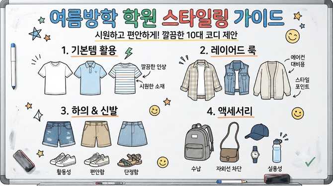 여름방학 학원 스타일링 가이드
