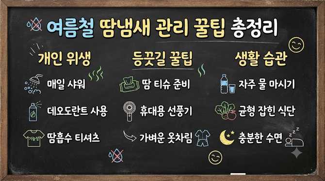 여름철 땀냄새 관리 꿀팁 총정리