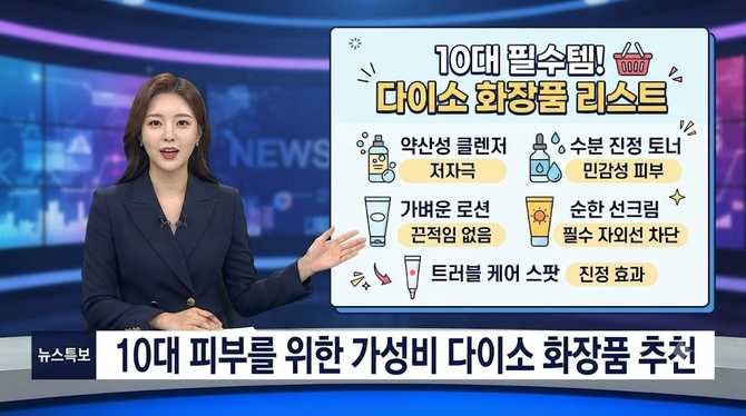 10대 피부를 위한 다이소 화장품 추천 리스트