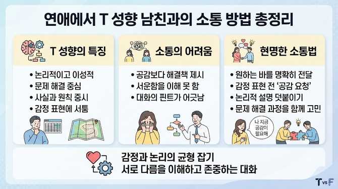 연애에서 T 성향 남친과의 소통 방법 총정리