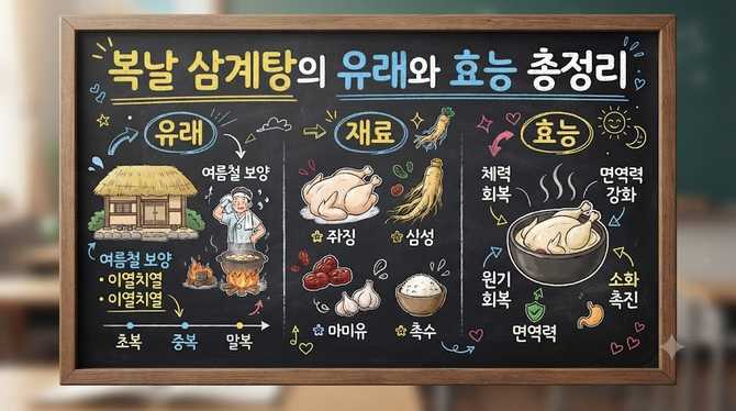 복날 삼계탕의 유래와 효능 총정리