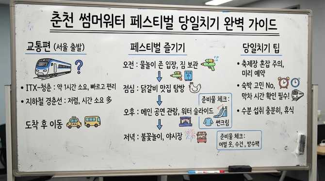 춘천 썸머워터 페스티벌 당일치기 완벽 가이드