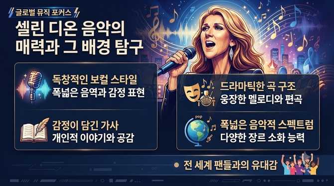 셀린 디온 음악의 매력과 그 배경 탐구