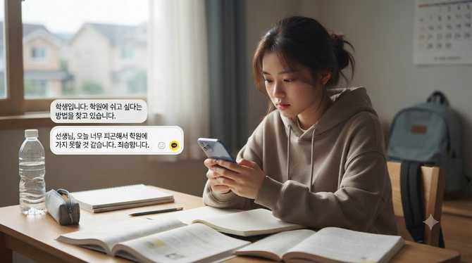 학원에 쉬고 싶다고 전하는 방법 정리