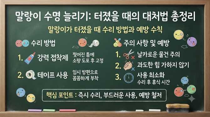 말랑이 수명 늘리기: 터졌을 때의 대처법 총정리