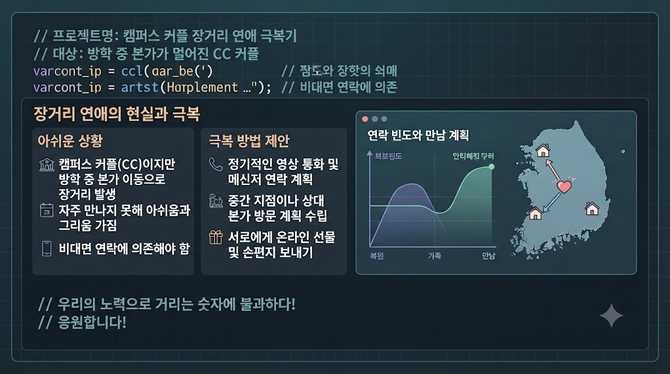 장거리 연애의 아쉬움과 극복 방법