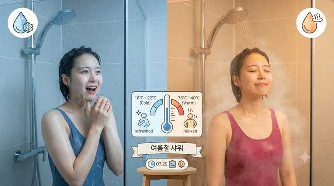 여름철 샤워, 찬물과 따뜻한 물의 장단점 분석