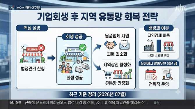 기업회생 후 지역 유통망 회복 전략