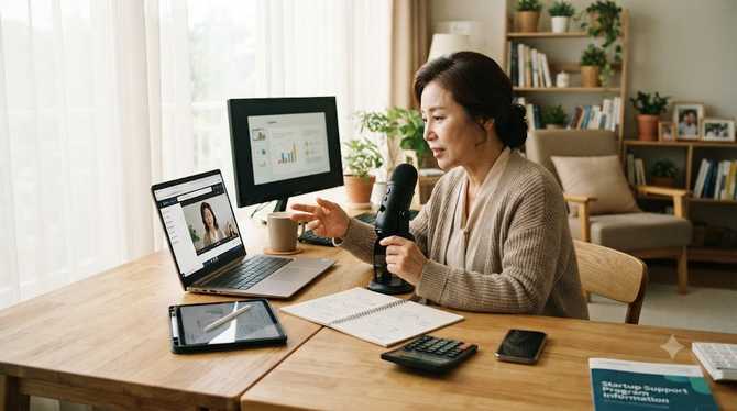 전업주부가 온라인 강의로 수입을 올리면 창업지원금 대상일까?