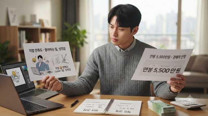 연봉과 직업 만족도, 취업 결정의 우선순위 분석