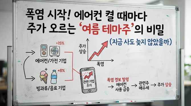 폭염 시작! 에어컨 켤 때마다 주가 오르는 ‘여름 테마주’의 비밀 (지금 사도 늦지 않았을까?)