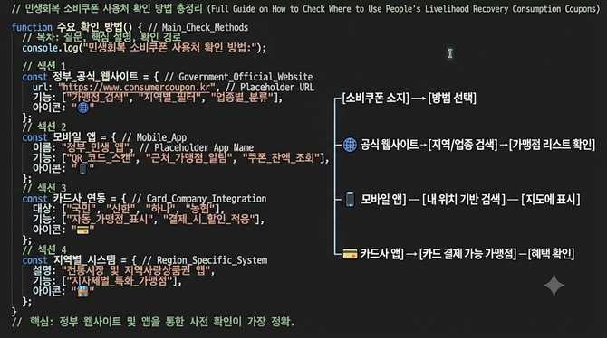 민생회복 소비쿠폰 사용처 확인 방법 총정리