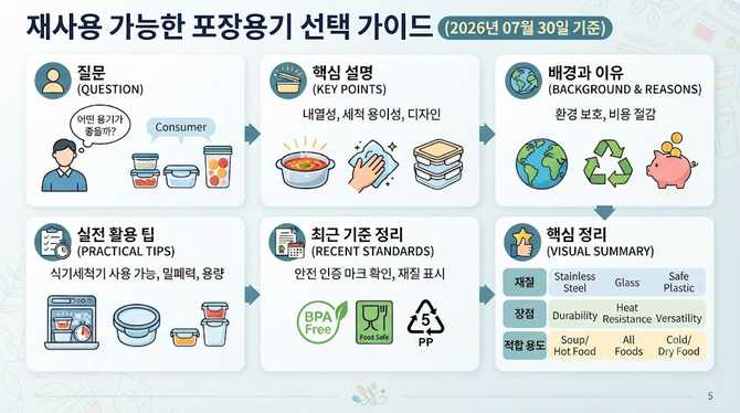 재사용 가능한 포장용기 선택 가이드