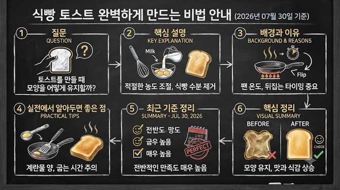 식빵 토스트 완벽하게 만드는 비법 안내