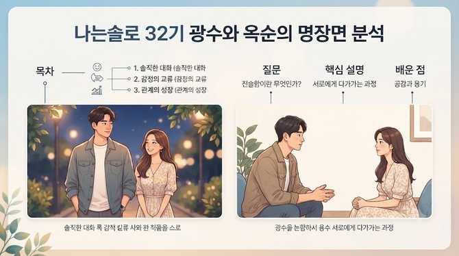 나는솔로’ 32기 광수와 옥순의 명장면 분석