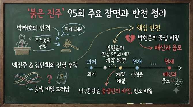 붉은 진주’ 95회 주요 장면과 반전 정리