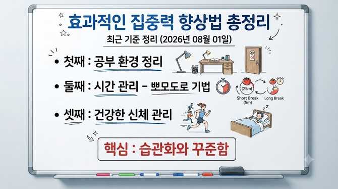 효과적인 집중력 향상법 총정리
