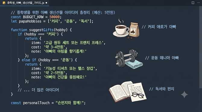 중학생을 위한 아빠 생신선물 아이디어 총정리