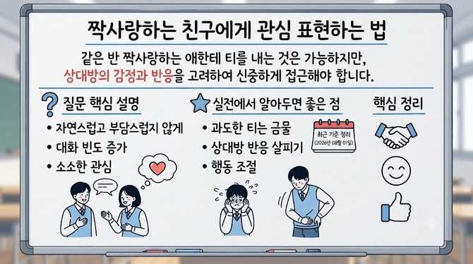 짝사랑하는 친구에게 관심 표현하는 법