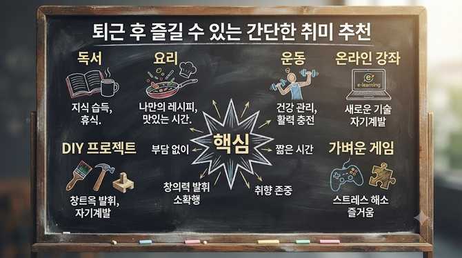 퇴근 후 즐길 수 있는 간단한 취미 추천
