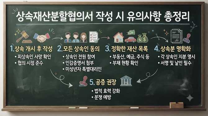 상속재산분할협의서 작성 시 유의사항 총정리