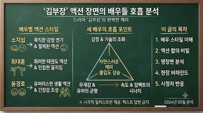 김부장’ 액션 장면의 배우들 호흡 분석