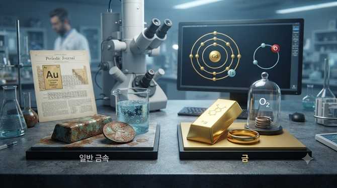 금 원소의 독특한 안정성 및 산화 방지 메커니즘