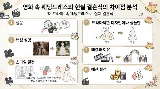 영화 속 웨딩드레스와 현실 결혼식의 차이점 분석