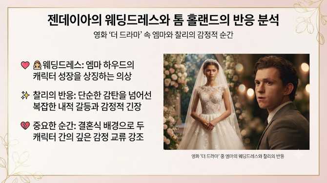 젠데이아의 웨딩드레스와 톰 홀랜드의 반응 분석