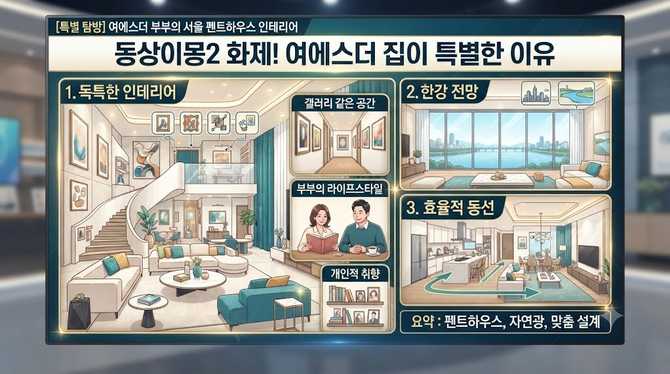 여에스더 부부의 특별한 서울 펜트하우스 인테리어 탐방