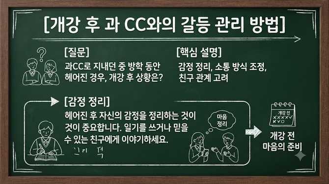 개강 후 과 CC와의 갈등 관리 방법