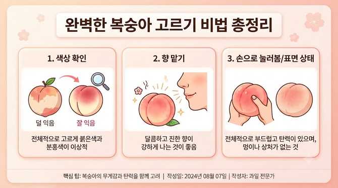 완벽한 복숭아 고르기 비법 총정리