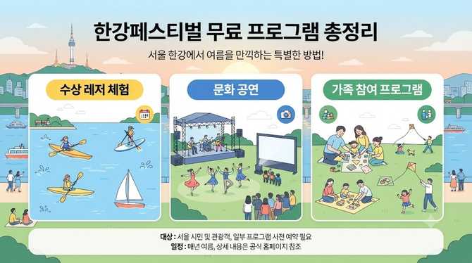 한강페스티벌 무료 프로그램 총정리