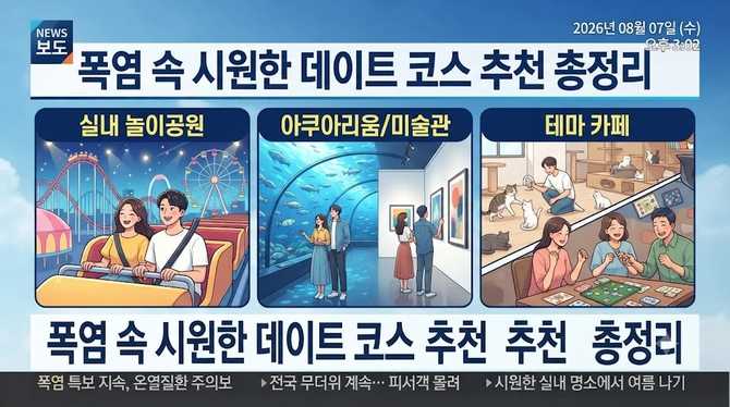 폭염 속 시원한 데이트 코스 추천 총정리