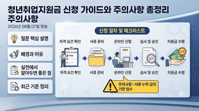 청년취업지원금 신청 가이드와 주의사항 총정리